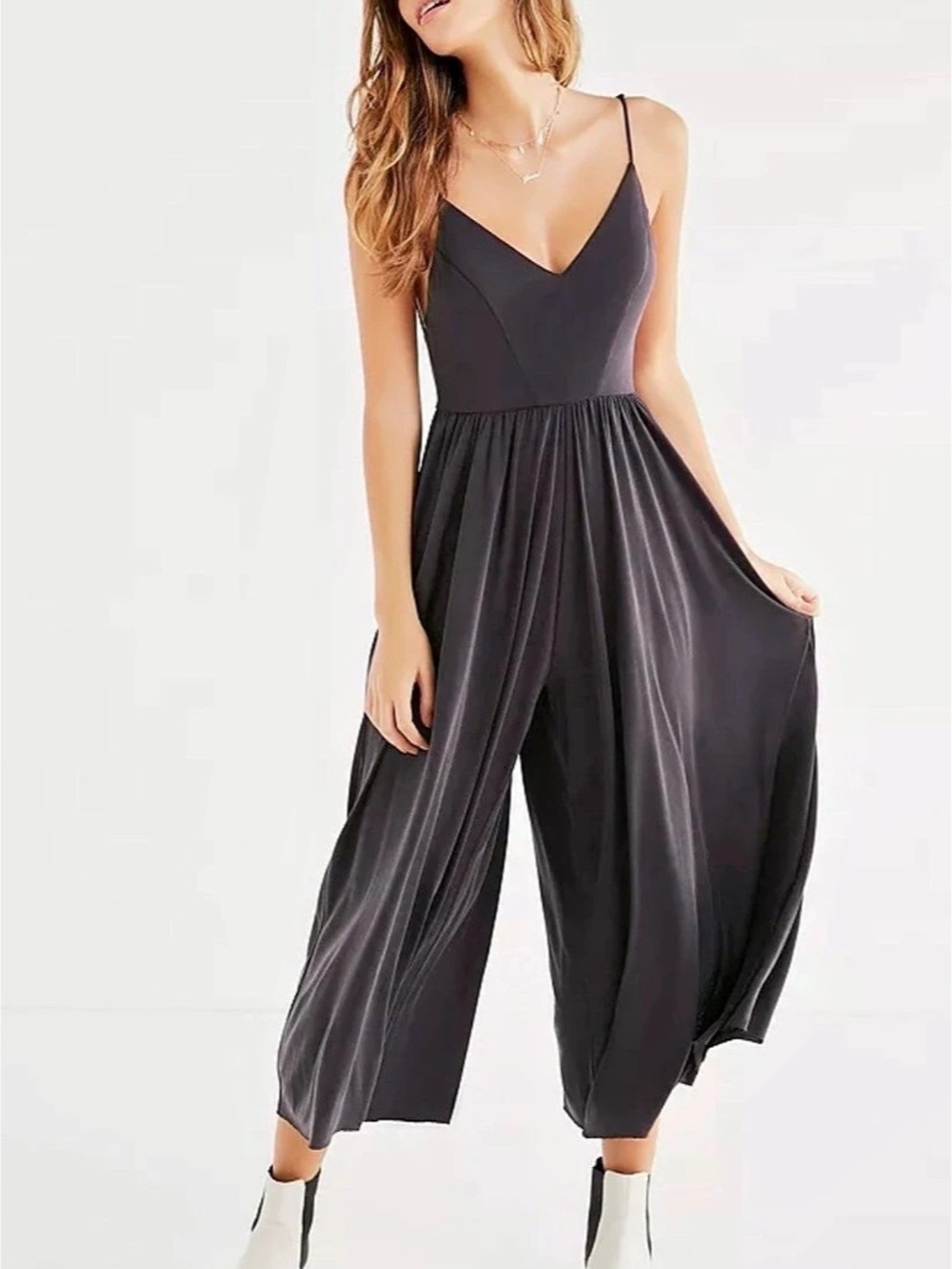 Urban Outfitters Out From Under Jadyn Wide Leg Jumpsuit grey Small